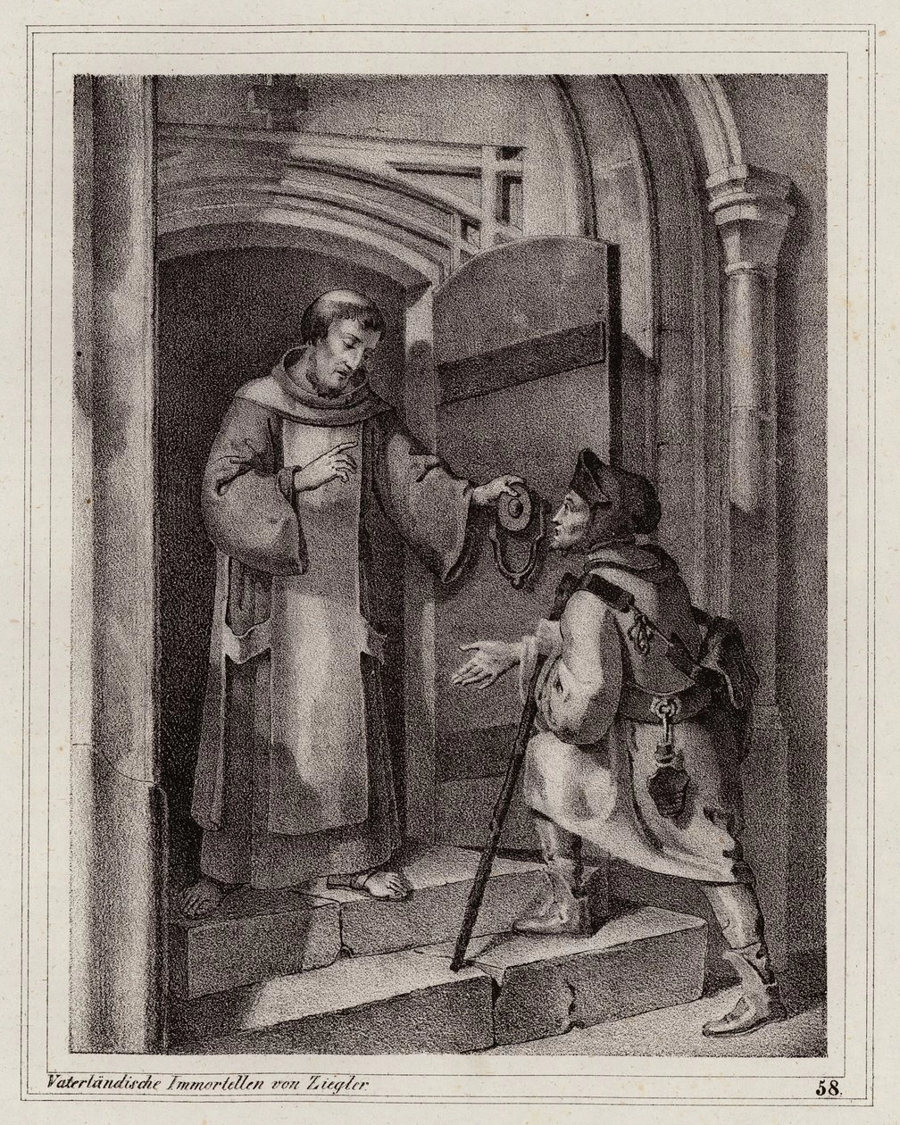 Peter Johann Nepomuk Geiger - Il fuorilegge Giovanni Parricida che cerca rifugio in un monastero a Pisa